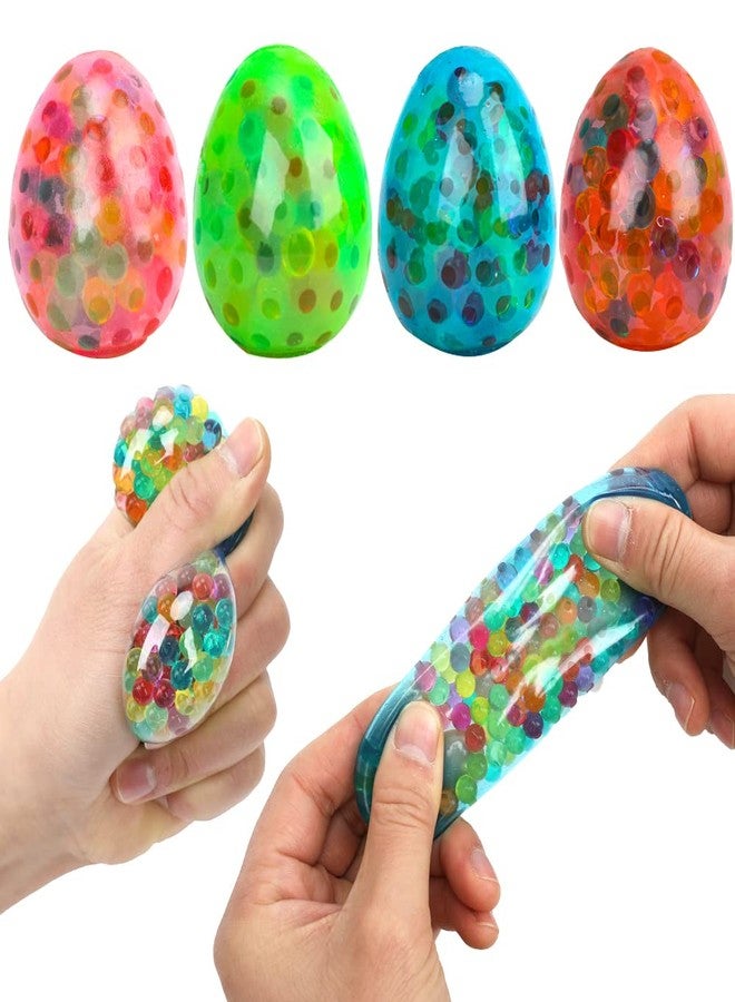 VOMAOK 4 Pack Egg Stress Balls Stress Relief Easter Basket Stuffers Gifts - Image 1